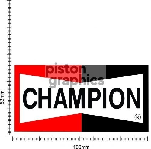 Our Champion Spark Plug Sticker is perfect for putting on your tool box or somewhere in the wrokshop