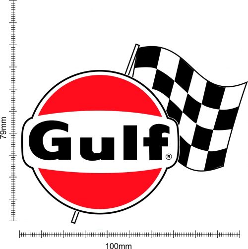 our Gulf Oil Sticker is perfect for apllying to your tool box or somewhere in your workshop