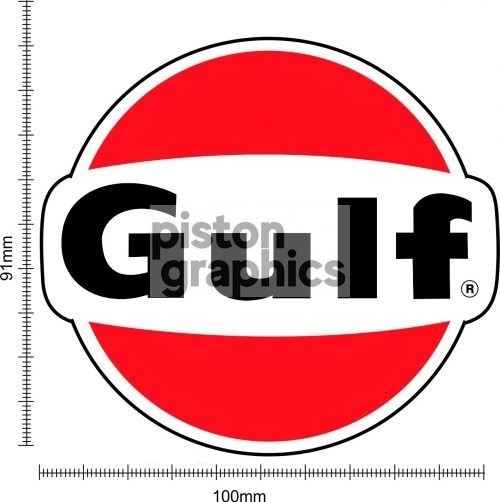 our Classic Gulf Oil Sticker is perfect for apllying to your tool box or somewhere in your workshop
