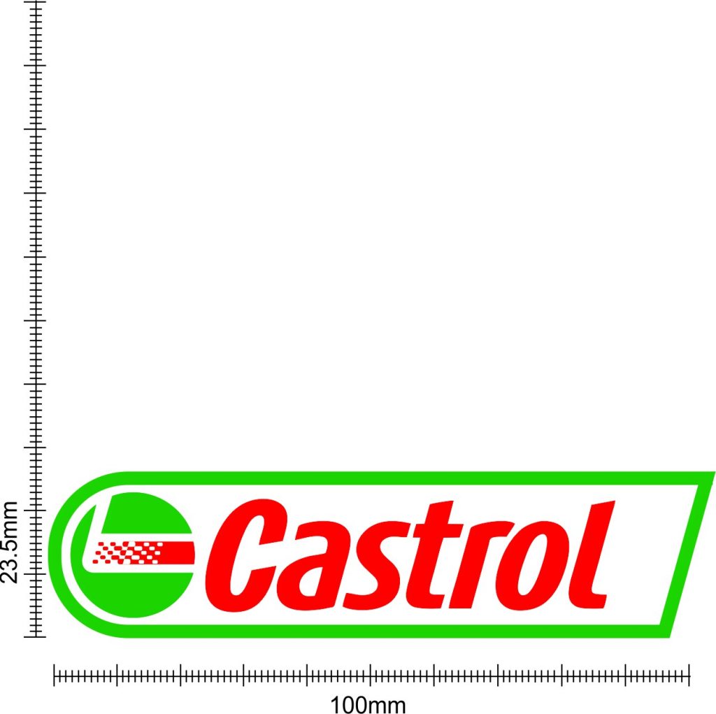 Castrol CASTROL Oil Classic Vintage Old Style Car Stickers Decals 100mm 