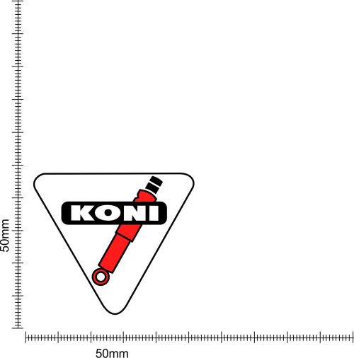 Our Koni Shock Absorber Sticker for on a rear quarter window or tool box